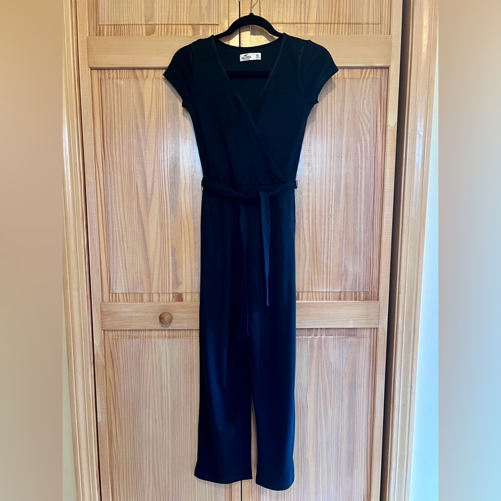 Hollister black knit jumpsuit size XS